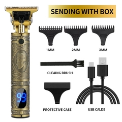 Barbeador/Máquina de corte de cabelo elétrica USB recarregável