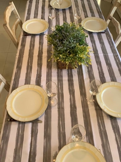 Mantel Rayas gris