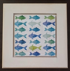 Cuadro marco tiza pescaditos