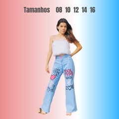 CALÇA JEANS ESTAMPA IDOL TYPE na internet