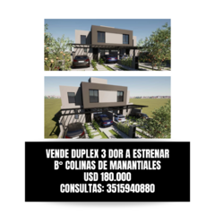 B° COLINAS DE MANANTIALES - DUPLEX A ESTRENAR - CONSULTAS AL 3515 94-0880 - comprar online