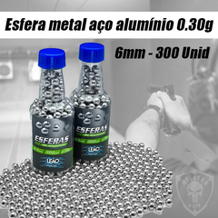 Esfera metal alumínio 0.30g 6mm - 300 Unid