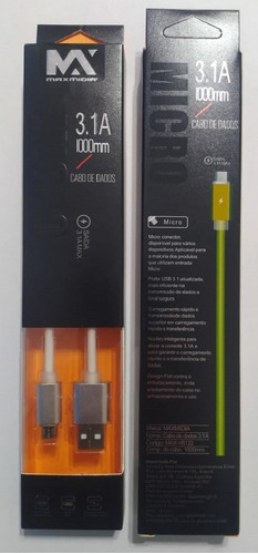 Cabo USB 3.1A | 1000mm | MaxMidia