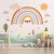 Papel de parede Infantil Jardim Arco-íris Borboletas Boho Quarto de Bebê e Criança