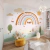 Papel de parede Infantil Jardim Arco-íris Borboletas Boho Quarto de Bebê e Criança