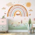 Papel de parede Infantil Jardim Arco-íris Borboletas Boho Quarto de Bebê e Criança