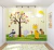 Papel de Parede Infantil Tema Safari Listrado Amarelo Decora Quarto de Bebê