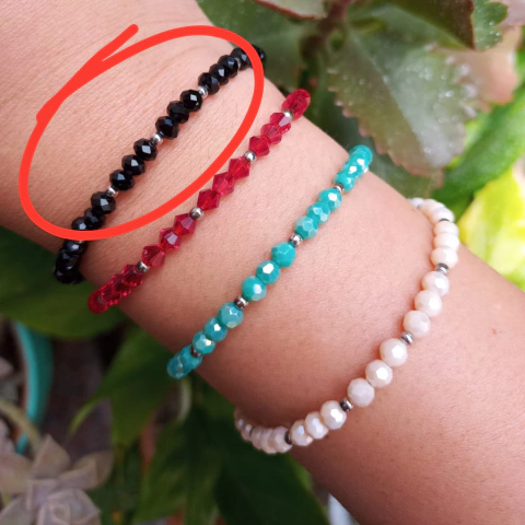 Pulsera de Acero Quirurgico Cristales Colores POFRE en internet