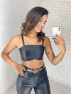 Cropped couro eco