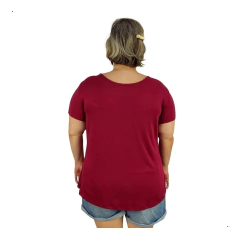 Imagem do Blusa Feminina Plus Size Senhora Manga Curta Moda Evangélica