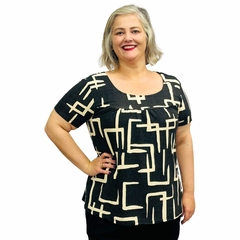 Blusa Feminina Plus Size Moda Evangélica Manga Curta - Coalizão Fashion
