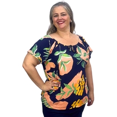 Blusa Feminina Ciganinha Manga Curta Estampada - loja online