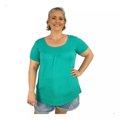 Kit 3 Blusas Batas Plus Size Moda Evangélica Lisas Confortável na internet