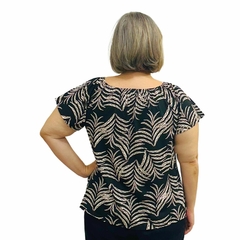 Imagem do Blusa Feminina Ciganinha Manga Curta Estampada