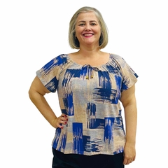 Blusa Feminina Ciganinha Manga Curta Estampada na internet