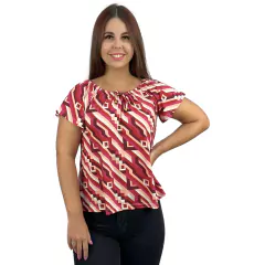 Kit 3 Blusas Moda Ciganinha Estampadas Manga Curta Ombro a Ombro na internet