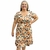 Kit 2 Vestidos Estampados Plus Size Manga Curta Midi Gola V Frente Dupla - comprar online
