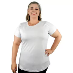 Camiseta T-shirt Blusa Plus Size Feminina Básica Promoção - Coalizão Fashion