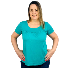 Blusa Feminina Moda Evangélica Manga Curta na internet