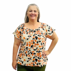 Blusa Feminina Ciganinha Manga Curta Estampada - Coalizão Fashion