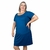 Vestido Feminino Plus Size Midi Manga Curta Moda Evangelica - comprar online