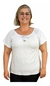 Blusa Feminina Plus Size Ciganinha Manga Curta Lisa