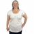 Blusa Feminina Plus Size Manga Godê Bata Lisa na internet