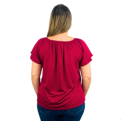 Blusa Feminina Ciganinha Manga Curta Lisa - loja online