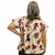 Imagem do Blusa Feminina Ciganinha Manga Curta Estampada