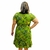 Vestido Feminino Plus Size Midi Gola V Manga Curta Estampado - Coalizão Fashion