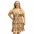 Imagem do Kit 3 Vestidos Estampados Plus Size Regata Midi Gola V Frente Forrada Moda Verão