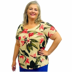 Blusa Feminina Plus Size Moda Evangélica Manga Curta na internet