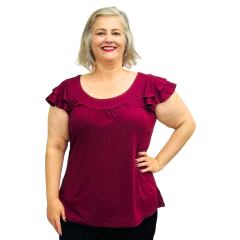 Blusa Feminina Plus Size Manga Godê Bata Lisa - Coalizão Fashion
