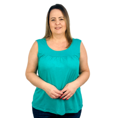 Blusa Feminina Senhora Bata Regata Lisa na internet