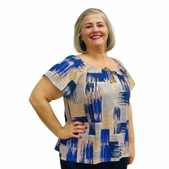 Blusa Feminina Ciganinha Manga Curta Estampada - loja online