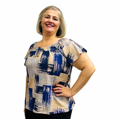 Imagem do Blusa Feminina Ciganinha Manga Curta Estampada