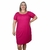 Vestido Feminino Plus Size Midi Manga Curta Moda Evangelica