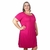 Vestido Feminino Plus Size Midi Manga Curta Moda Evangelica