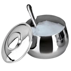 AÇUCAREIRO EM AÇO INOX C/ COLHER 350G DOLCE ART INOX