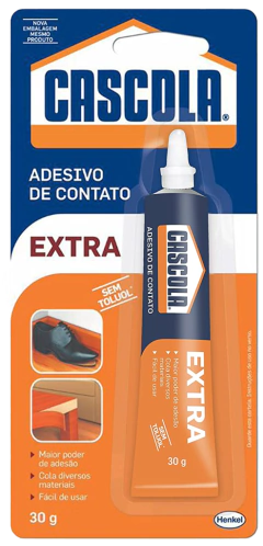 Cascola Extra sem Toluol, Cola de Contato de Alta Resistência, Adesivo de Contato de Secagem Rápida, Cola Transparente