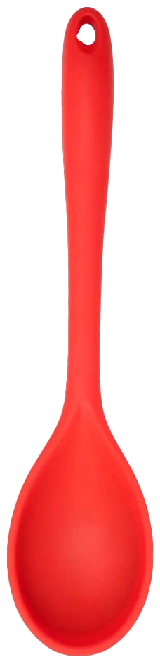 Mimo Style Colher de Silicone Vermelha, Material de Silicone Resistente e Flexível, Suporta Temperaturas de Até 220ºC, Prática, Simples e Leve Pesando Apenas 130 Gramas Facilitando o Manuseio