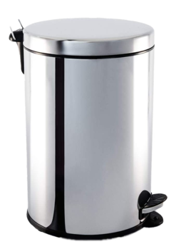 Lixeira Inox com Pedal e Balde, 3 Litros, Decorline Lixeiras, 17 x 27 cm, Aço Inox, MOR