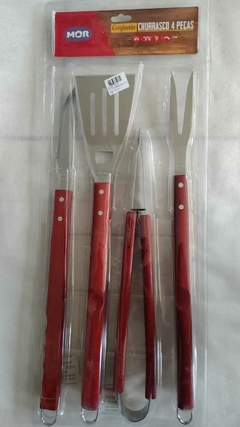 KIT CHURASCO 4 PEÇAS MOR