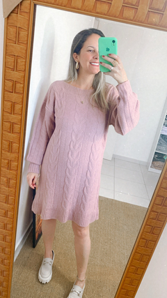 Vestido Tricô Trançado Florença