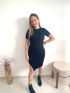 Vestido Nevado Tricô Canelado na internet