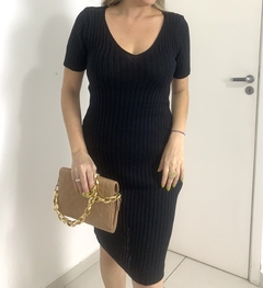 Vestido de Tricô Islândia Preto