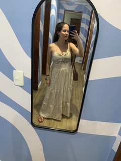 Imagem do Vestido Arpoador Listrado Nude