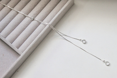 Colar Luna - Colar gravatinha ponto de luz banhado a prata 925. - comprar online