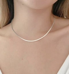 Choker Liz - Choker fita snake banhado a prata 925 - comprar online