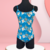 Malla Torzada Estampada Celeste
